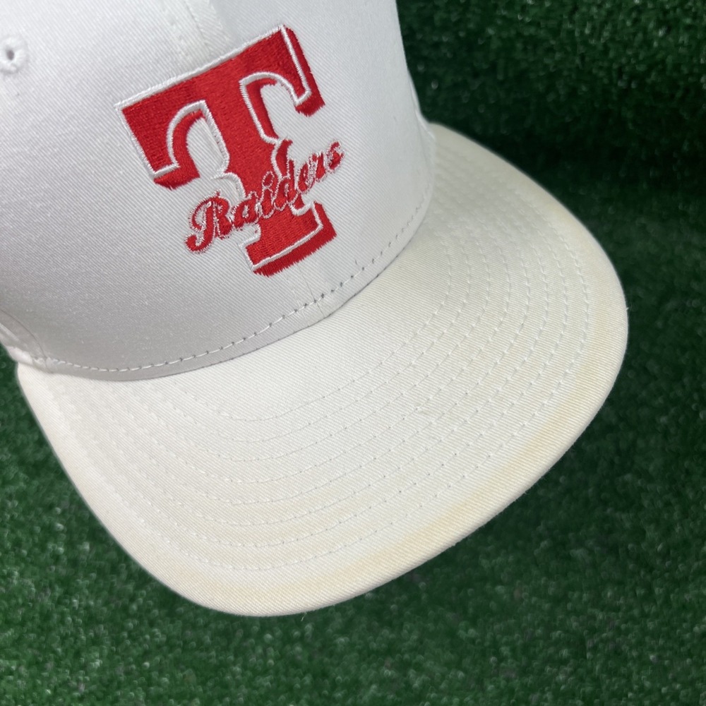 New Era Texas Raiders White Baseball Hat Red Embroidered Logo Adjustable 2012 - Picture 4 of 10